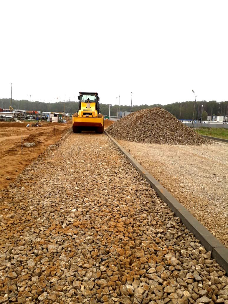 укладка щебеночного основания